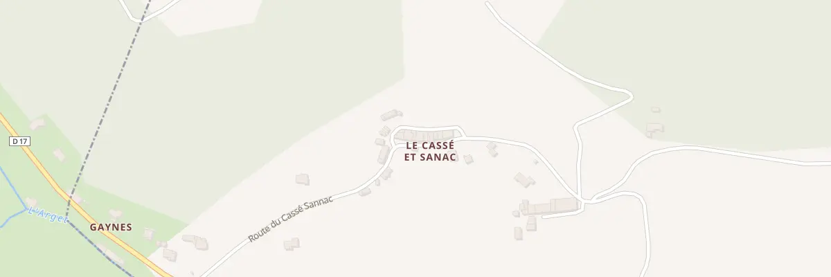Plan du 11 Le Casse et Sannac à Bénac