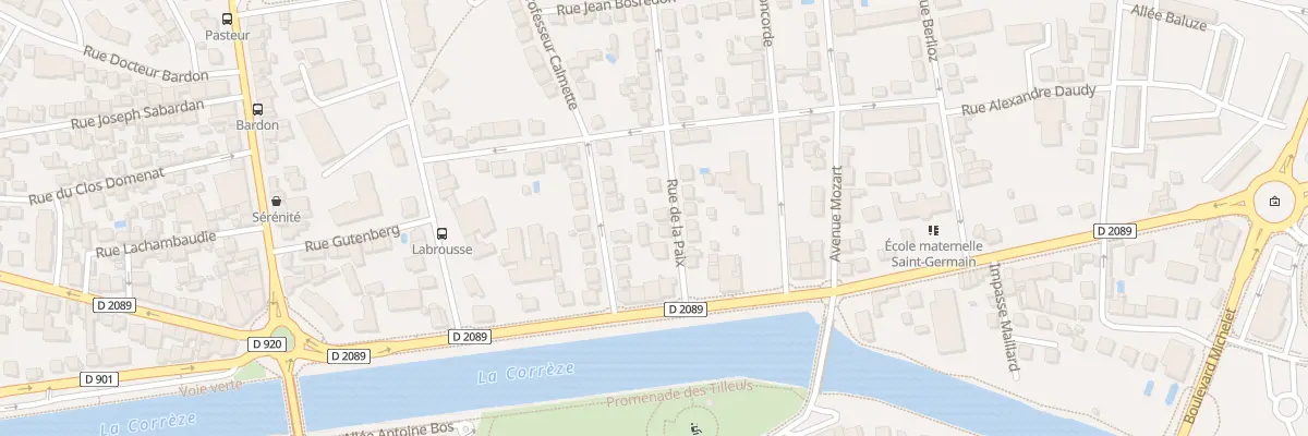 Plan du 7 Rue De La Paix à Brive-la-Gaillarde