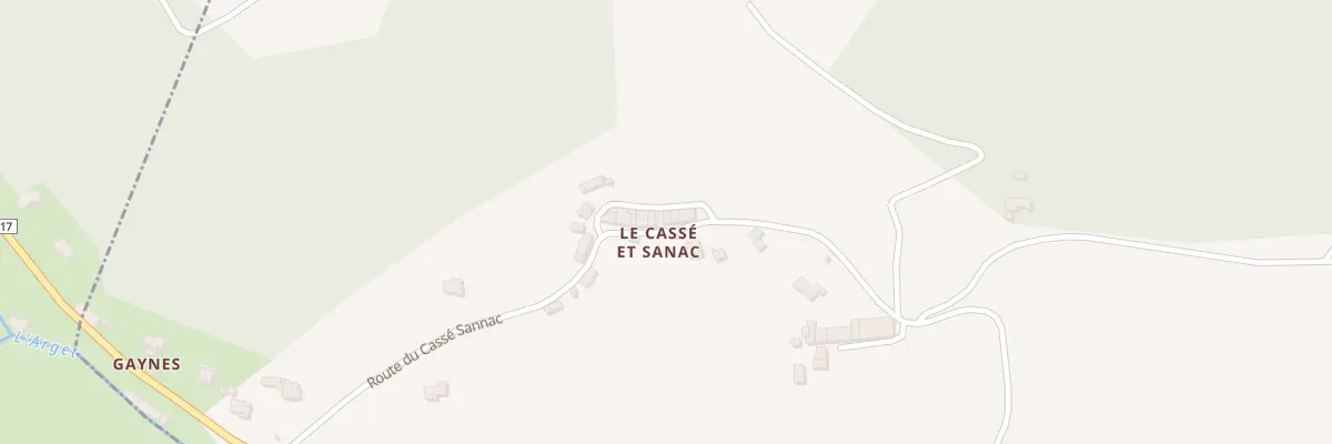 Plan du 14 Le Casse et Sannac à Bénac