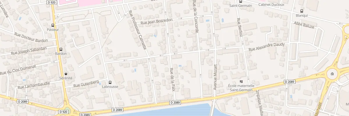 Plan du 20 Rue De La Paix à Brive-la-Gaillarde