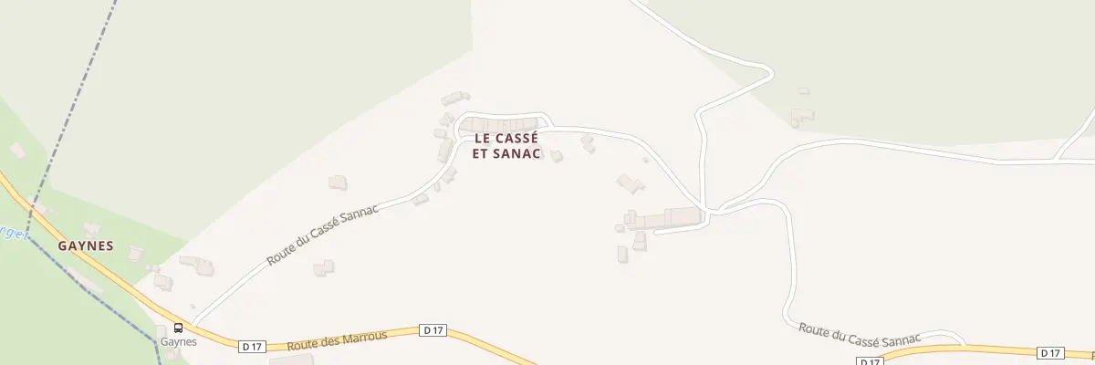 Plan du 13A Le Casse et Sannac à Bénac