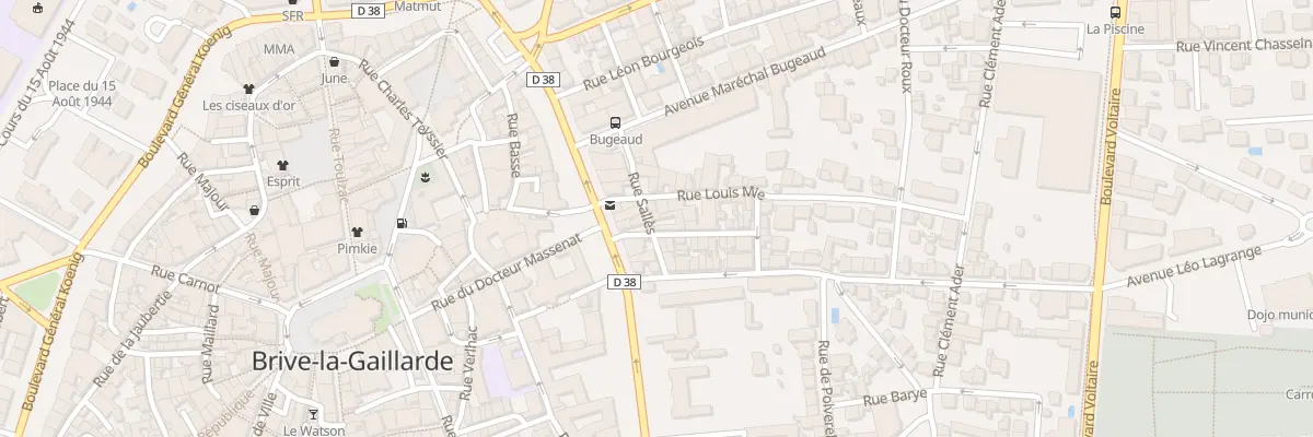 Plan du 1 Rue Salles à Brive-la-Gaillarde