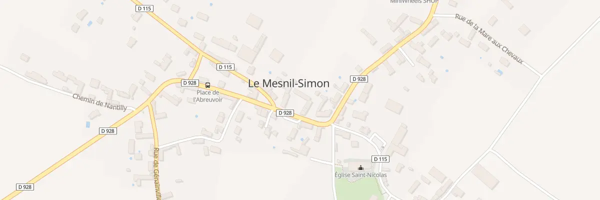 Plan du 6 Rte de Normandie au Mesnil-Simon
