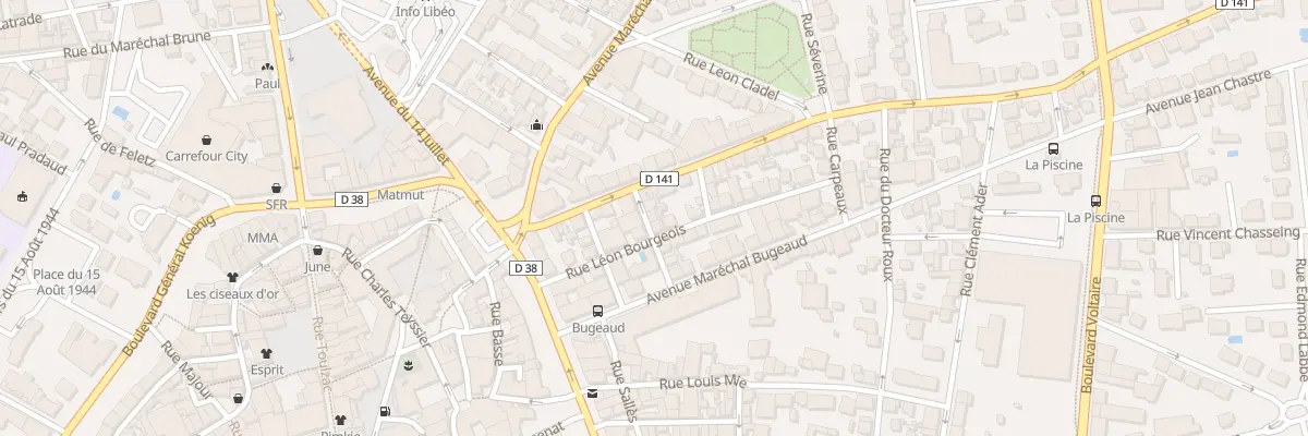 Plan du 5 Rue Etienne Auber à Brive-la-Gaillarde