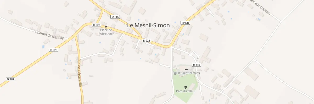 Plan du 3 Rte de Normandie au Mesnil-Simon
