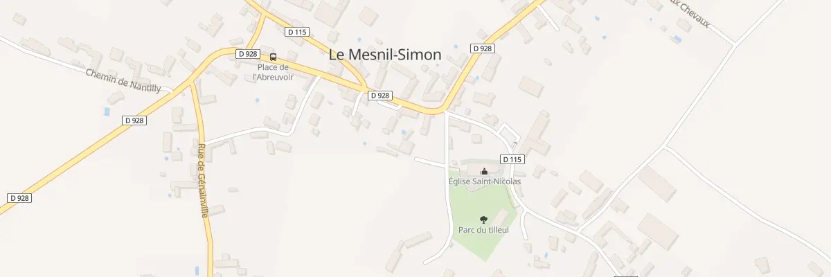 Plan du 1 Rte de Normandie au Mesnil-Simon