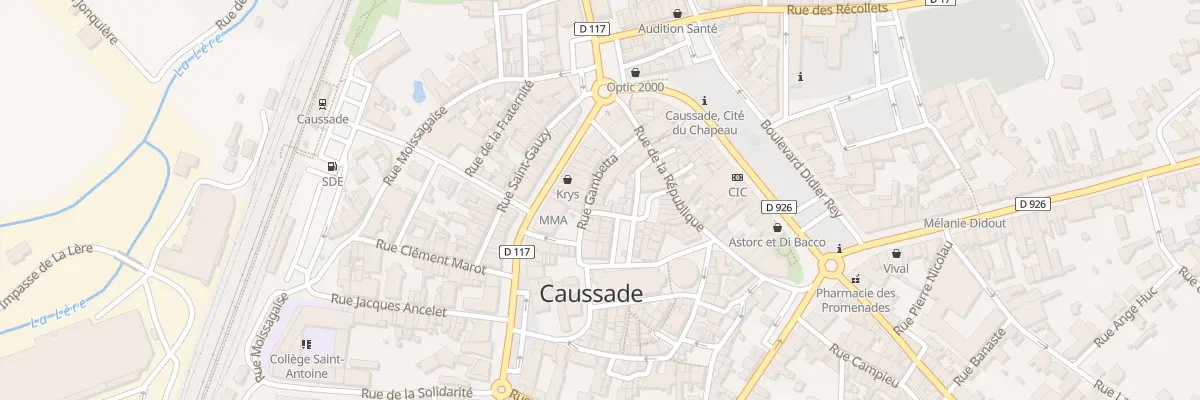 Plan du 15 Rue Gambetta à Caussade