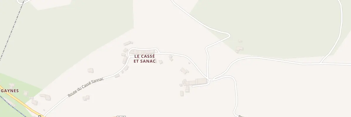 Plan du 13 Le Casse et Sannac à Bénac