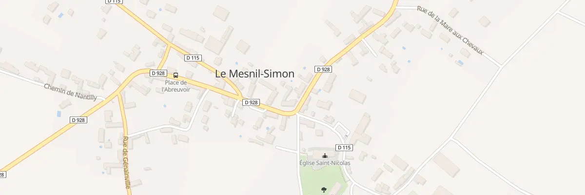 Plan du 2 Rte de Normandie au Mesnil-Simon