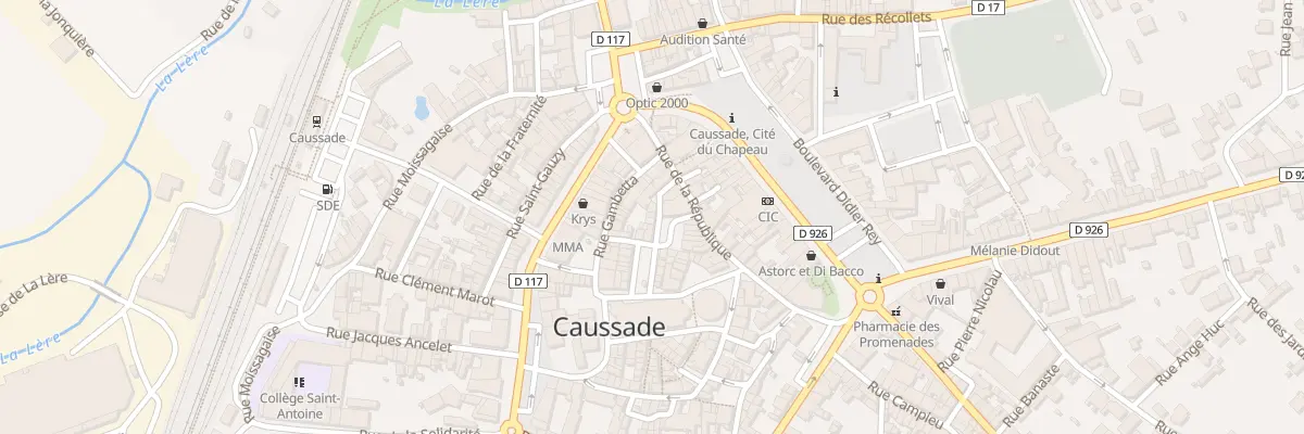 Plan du 10 Rue Mirabey à Caussade
