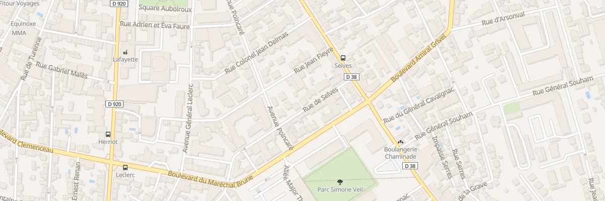 Plan du 10 Rue De Selves à Brive-la-Gaillarde