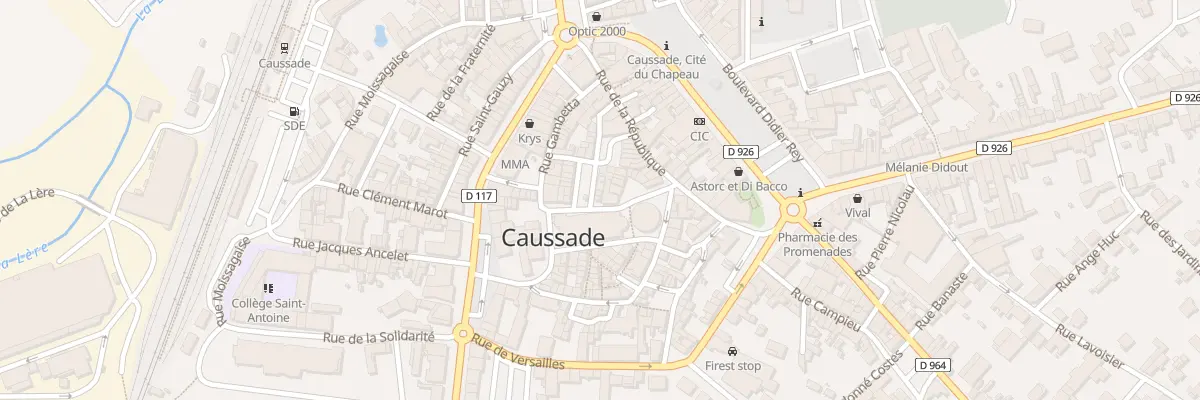 Plan du 31 Rue Mirabey à Caussade