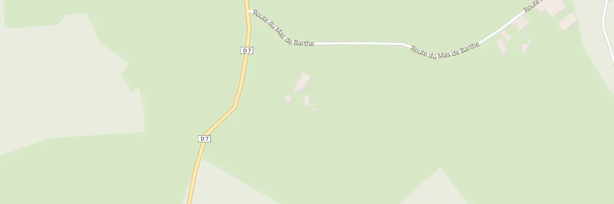 Plan du 877 Rte du Mas de Barthe aux Pechs du Vers