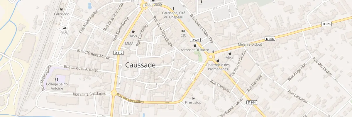 Plan du 34 Rue Basse à Caussade