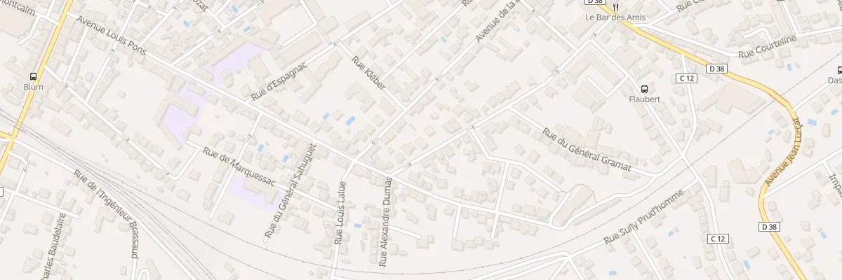 Plan du 38 Rue Gal Desbrulys à Brive-la-Gaillarde