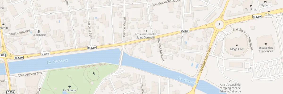Plan du 8 Av Maillard à Brive-la-Gaillarde