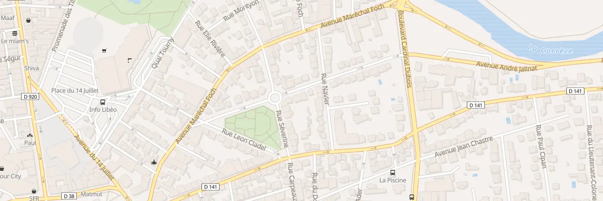 Plan du 6 Rue Benjamin Delessert à Brive-la-Gaillarde