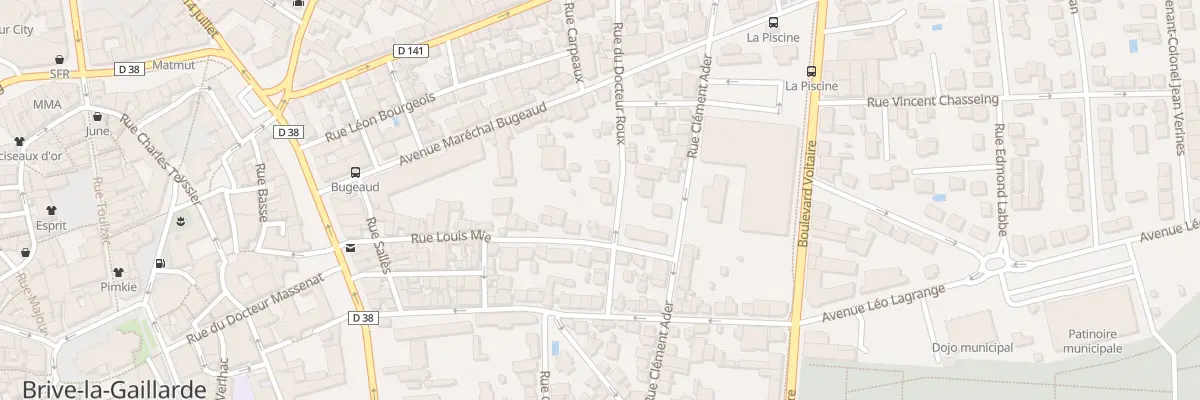 Plan du 26 Rue Doc Roux à Brive-la-Gaillarde
