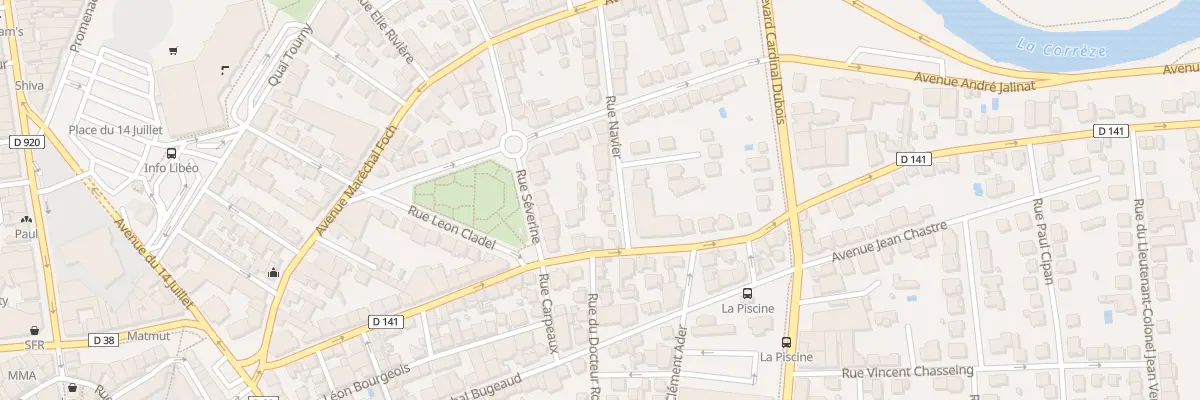 Plan du 9 Rue Navier à Brive-la-Gaillarde