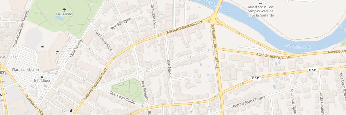 Plan du 25 Rue Benjamin Delessert à Brive-la-Gaillarde