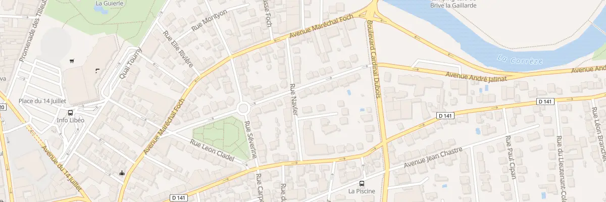 Plan du 12 Rue Benjamin Delessert à Brive-la-Gaillarde