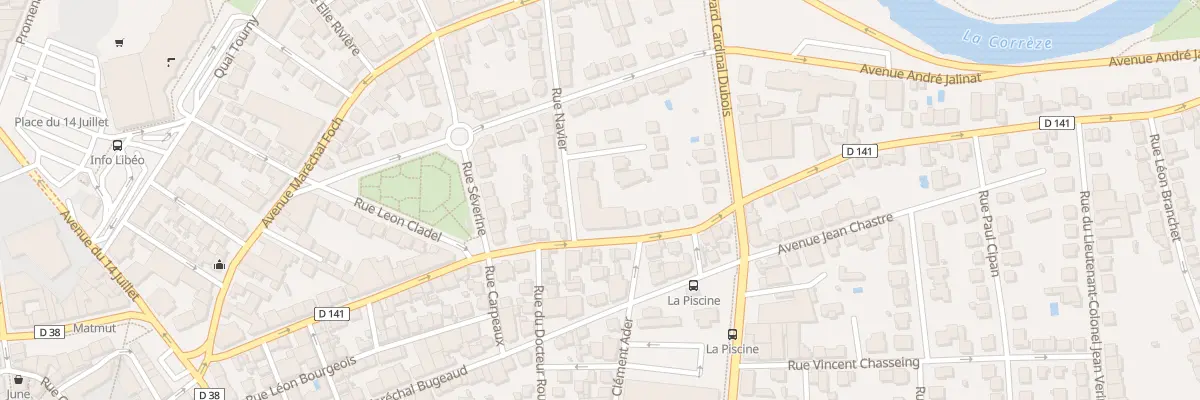 Plan du 2 Rue Navier à Brive-la-Gaillarde