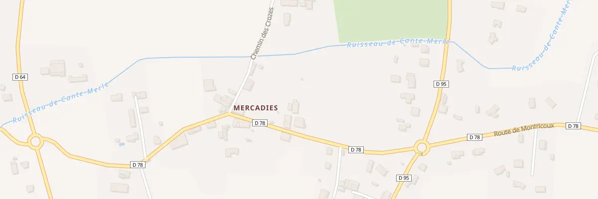 Plan du 222 Rue des Mercadies à Bioule
