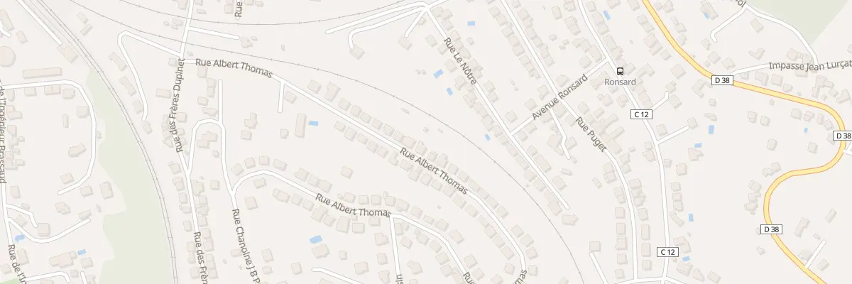 Plan du 19 Rue Albert Thomas à Brive-la-Gaillarde