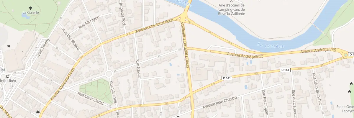 Plan du 28 Rue Benjamin Delessert à Brive-la-Gaillarde