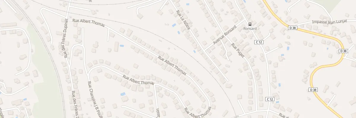 Plan du 23 Rue Albert Thomas à Brive-la-Gaillarde