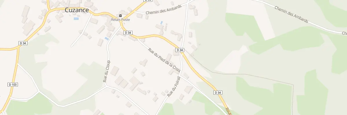 Plan du 5156A Pied de la Croix à Cuzance