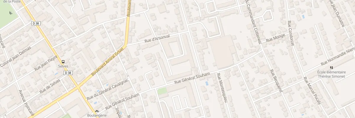 Plan du 9001 Rue Gal Souham à Brive-la-Gaillarde