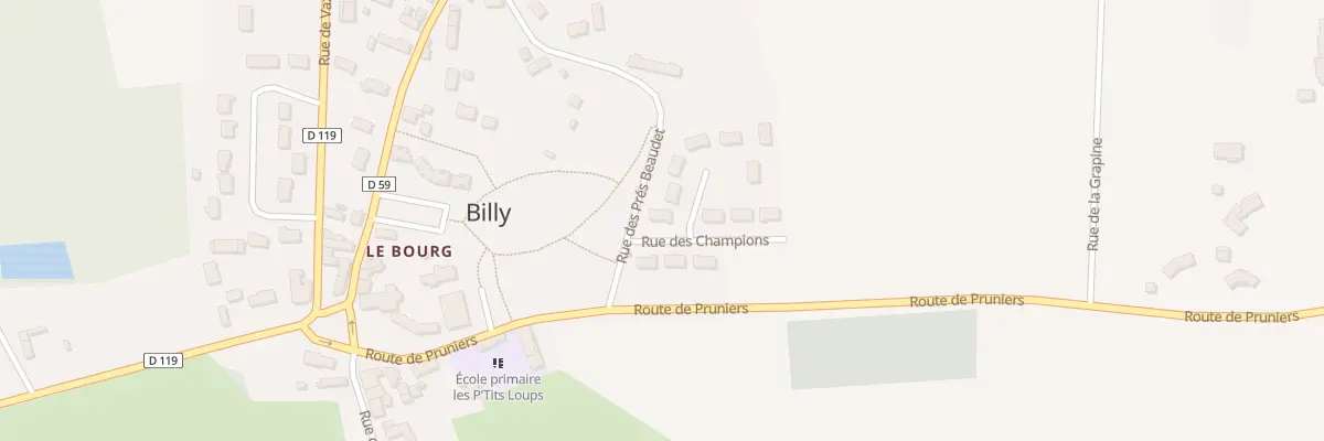 Plan du 1 Rue des Champions à Billy