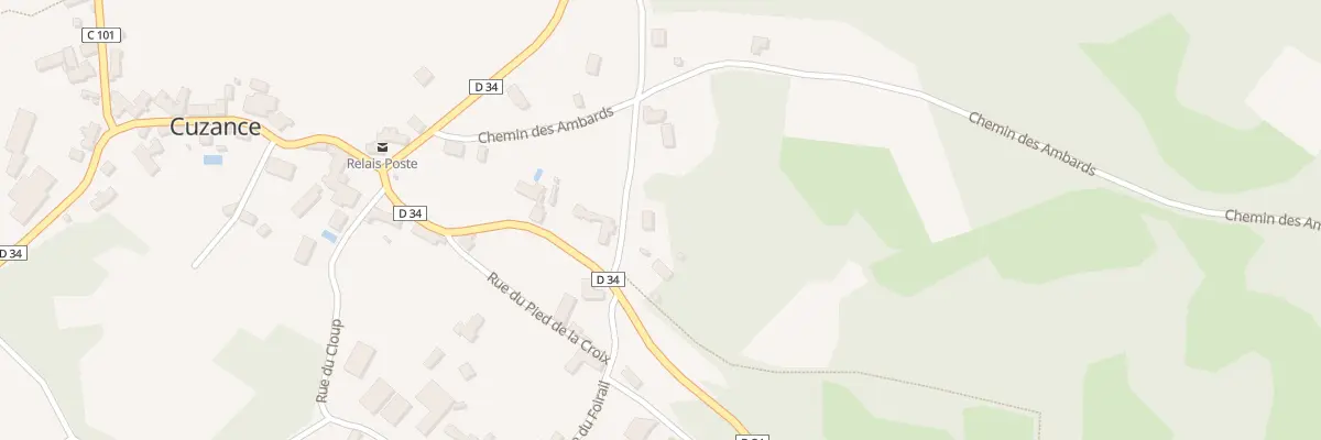 Plan du 32 Rue des Chaves Sud à Cuzance
