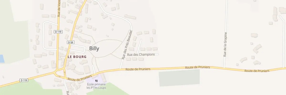 Plan du 3 Rue des Champions à Billy