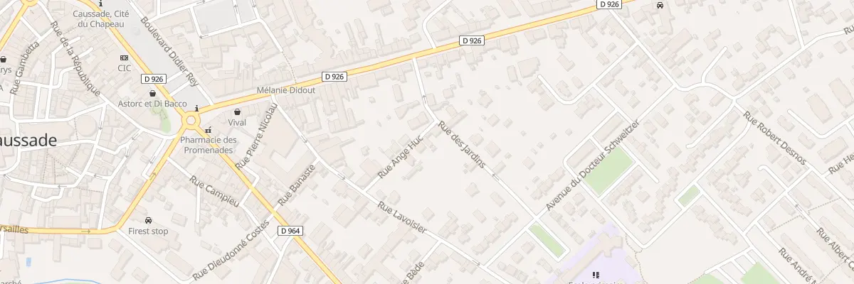 Plan du 12 Rue Ange Huc à Caussade