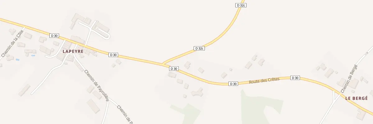 Plan de La Plaine à Paulhac