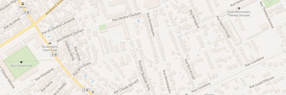 Plan du 38 Rue Jean Baptiste Sirey à Brive-la-Gaillarde