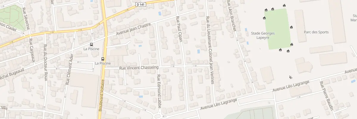 Plan du 29 Rue Vincent Chasseing à Brive-la-Gaillarde