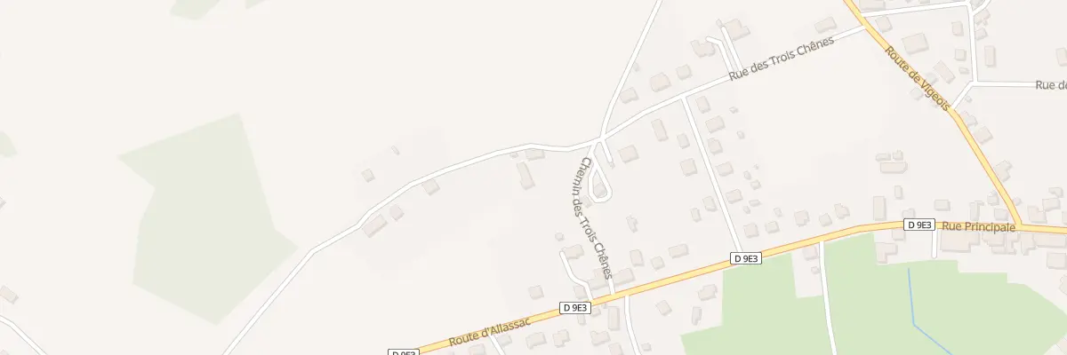 Plan du 27 Rue des Trois Chênes à Perpezac-le-Noir