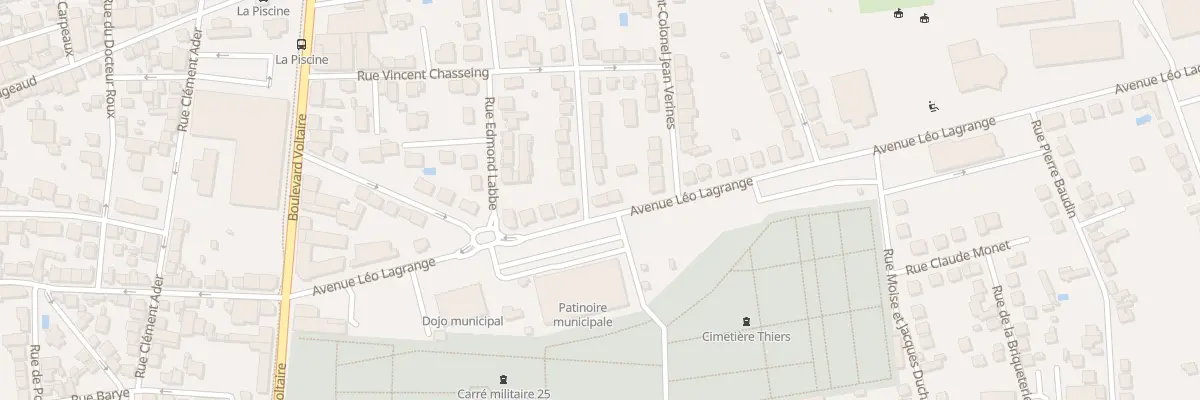 Plan du 25 Av Leo Lagrange à Brive-la-Gaillarde
