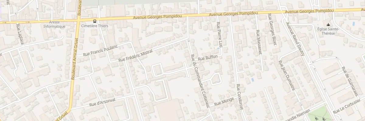 Plan du 16 Rue Cdt Cottenest à Brive-la-Gaillarde