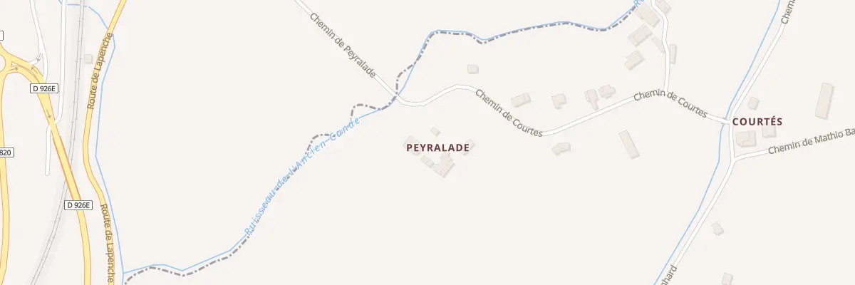 Plan du 289 Che de Courtes à Monteils