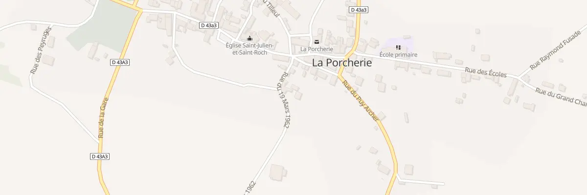 Plan du 7 Rue du 19 Mars 1962 à La Porcherie