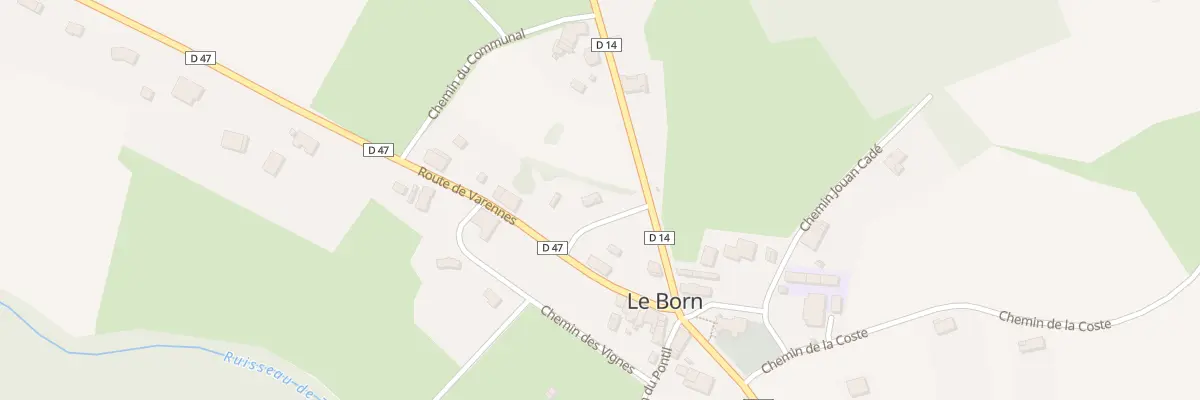 Plan du 58 Che la Carriere au Born