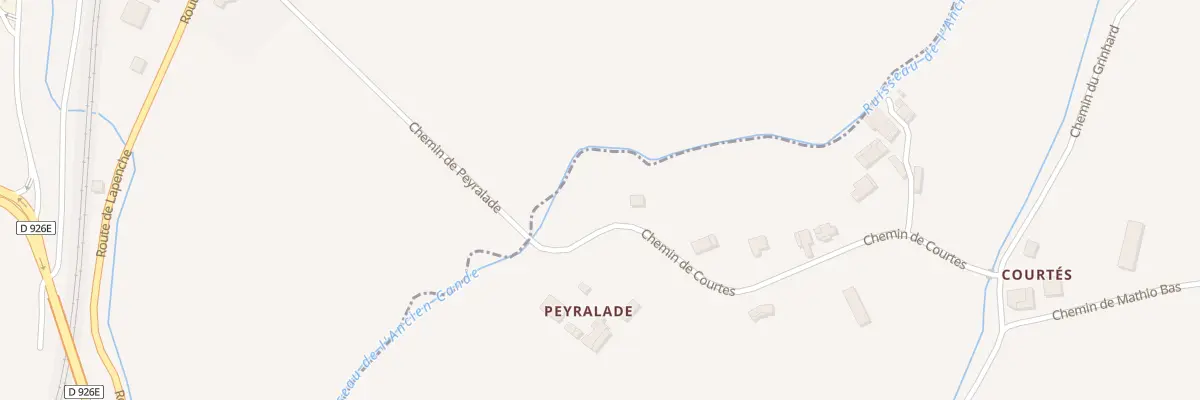 Plan du 296 Che de Courtes à Monteils
