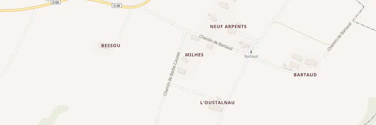 Plan du 24A Milhes à Pouze