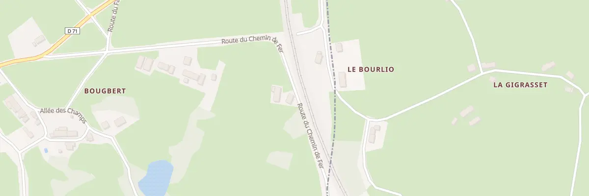 Plan du 12 Rte du Chemin de Fer-Bougbert à Saint-Sébastien