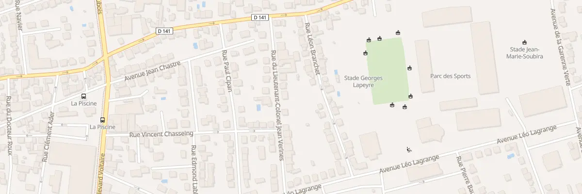 Plan du 17 Rue Lt Col Jean Verines à Brive-la-Gaillarde