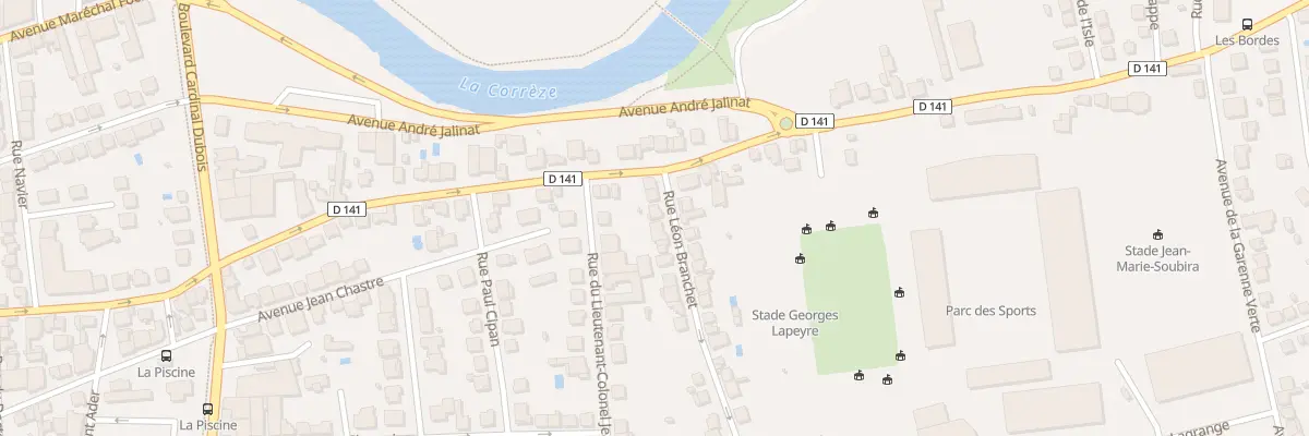Plan du 6 Rue Leon Branchet à Brive-la-Gaillarde